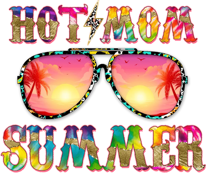 Hot Mom Summer Design  Tropical Mood Collection pressed on a garment