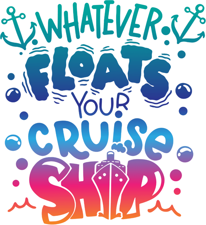 Cruise Ship  Design pressed on a garment