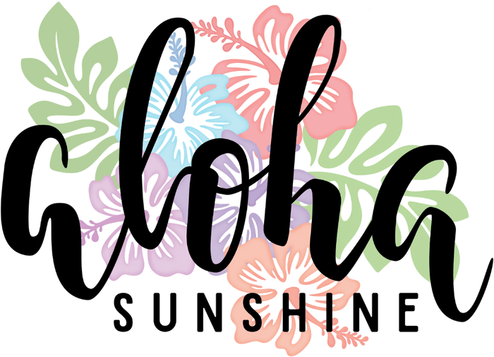 Aloha Sunshine Design pressed on a garment
