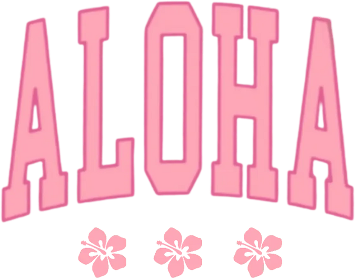 Aloha   Sunny Days Collection pressed on a garment