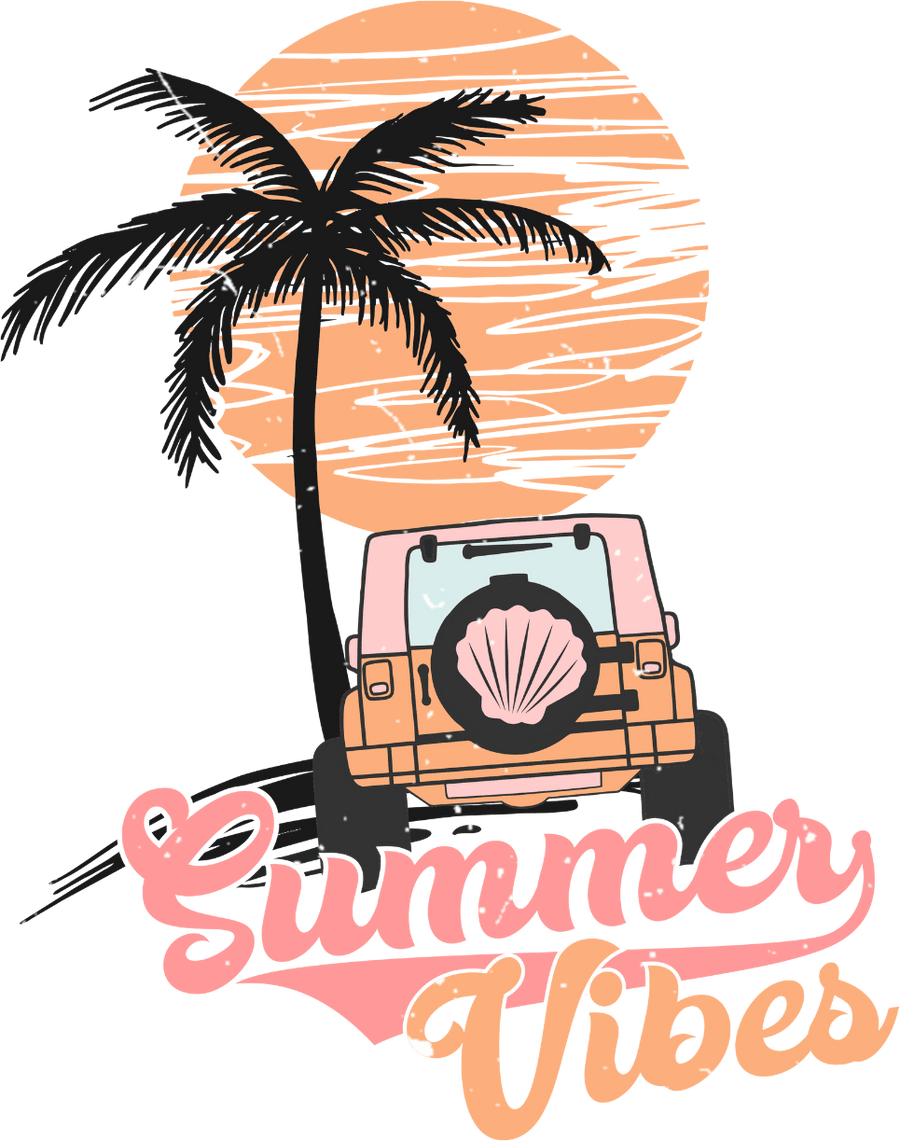 Summer Vibes DTF Design - Ready to Press V7 | DTF Dallas