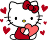 Hello Kitty Love Me Valentine's Day Design - DTF Ready To Press