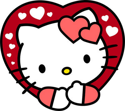 Hello Kitty Valentine's Day Heart DTF (V2) | DTF Dallas - DTF Dallas 