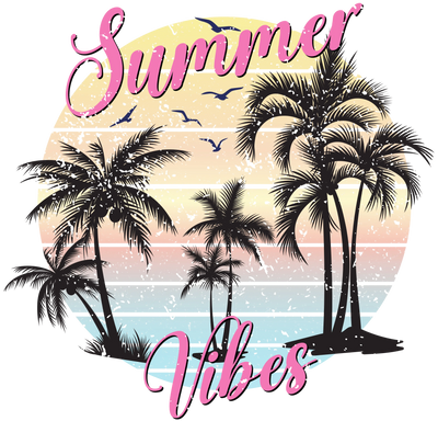 Retro Summer Vibes DTF Design Ready to Press V4 | DTF Dallas - DTF Dallas 