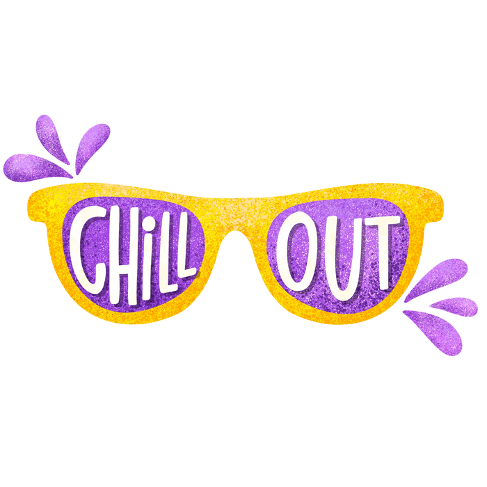 Chill Out Design pressed on a garment