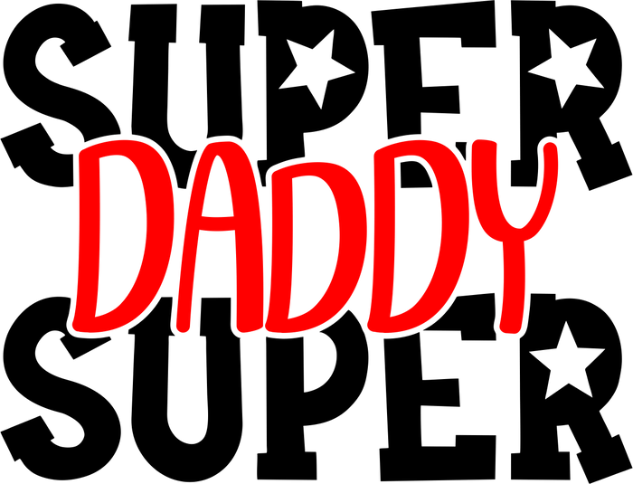 Super Daddy Design pressed on a garment