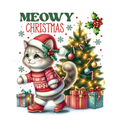 Meowy Christmas: Christmas DTF Gang Sheet 22"x60" Premade - DTF Dallas 