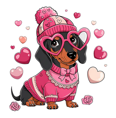 Paws & Hearts: Valentine’s Day DTF Gang Sheet 22"x60" Premade DTF Gang Sheet - DTF Dallas 