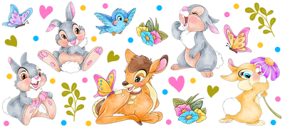 UV DTF 16 Oz Libbey Glass Cup Wrap -  Disney Bambi - DTF Dallas 