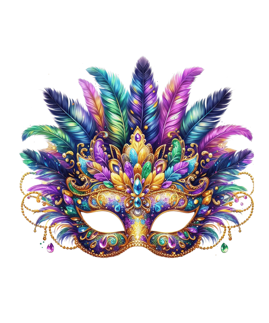Fat Tuesday Mardi Gras Carnival Party Mask | DTF Dallas