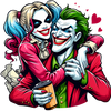 Joker And Harley Quinn Valentine's Day Design - DTF Ready To Press
