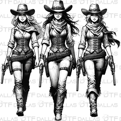 Western Designs Digital PNG - DTF Dallas 