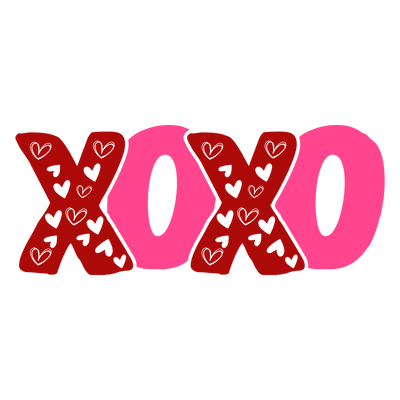 XOXO Valentine Heart Design - DTF Ready To Press - DTF Dallas 