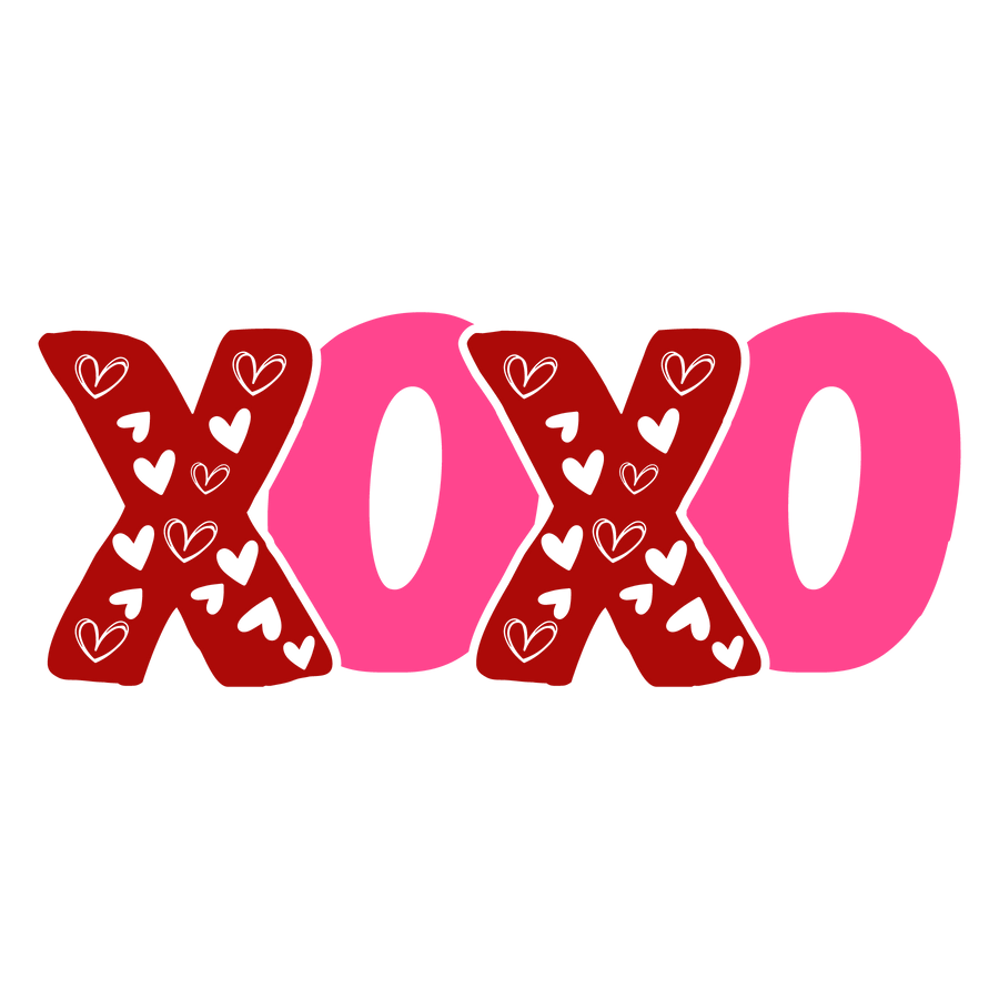 XOXO Valentine Heart Design - DTF Ready To Press