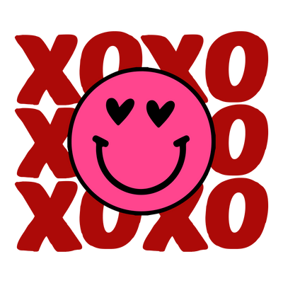XOXO Smile Valentine's Day Design DTF Ready V1 | DTF Dallas - DTF Dallas 